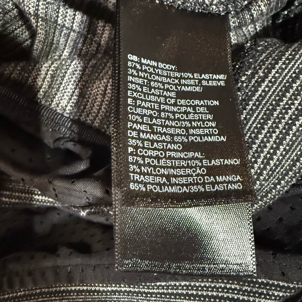The North Face Women’s Perfect Core Moto Jacket Striped Black Gray - Picture 5 of 5